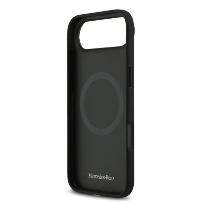 Apple iPhone 17 Air Kılıf Mercedes Benz Orjinal Lisanslı M-safe Şarj Özellikli Hakiki Deri Nostaljik Yıldız Dizayn Kapak - 9