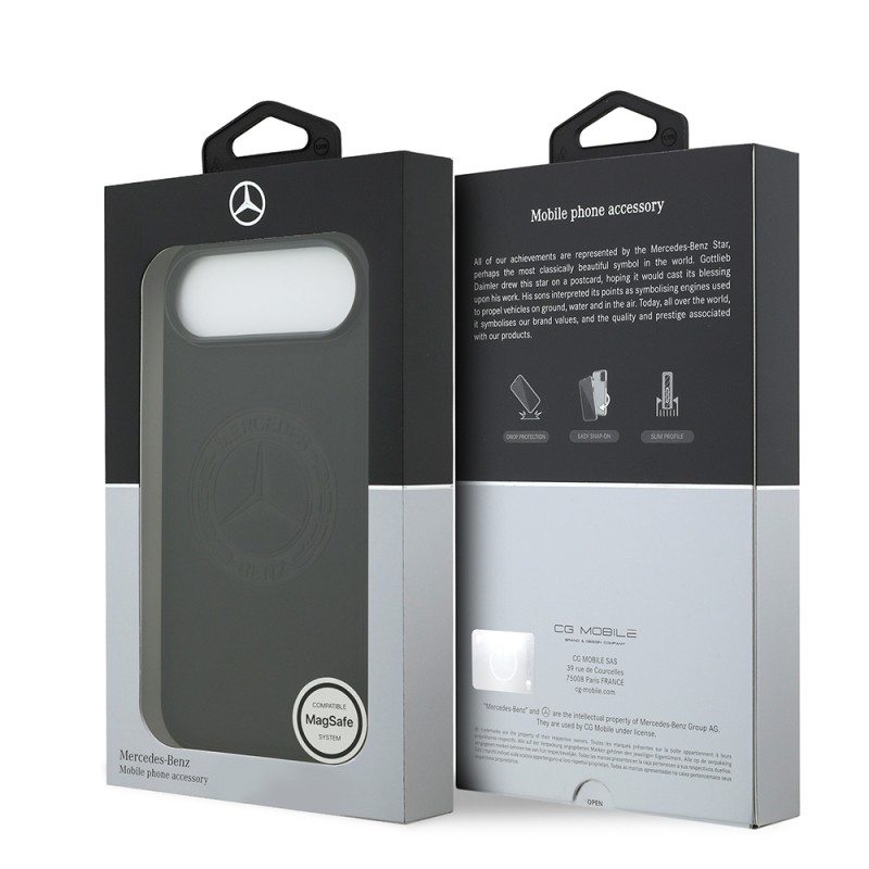 Apple iPhone 17 Air Kılıf Mercedes Benz Orjinal Lisanslı M-safe Şarj Özellikli Hakiki Deri Nostaljik Yıldız Dizayn Kapak - 10