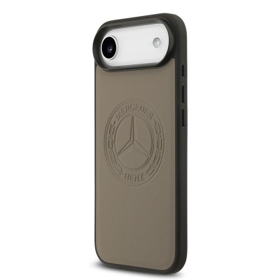 Apple iPhone 17 Air Kılıf Mercedes Benz Orjinal Lisanslı M-safe Şarj Özellikli Hakiki Deri Nostaljik Yıldız Dizayn Kapak - 11