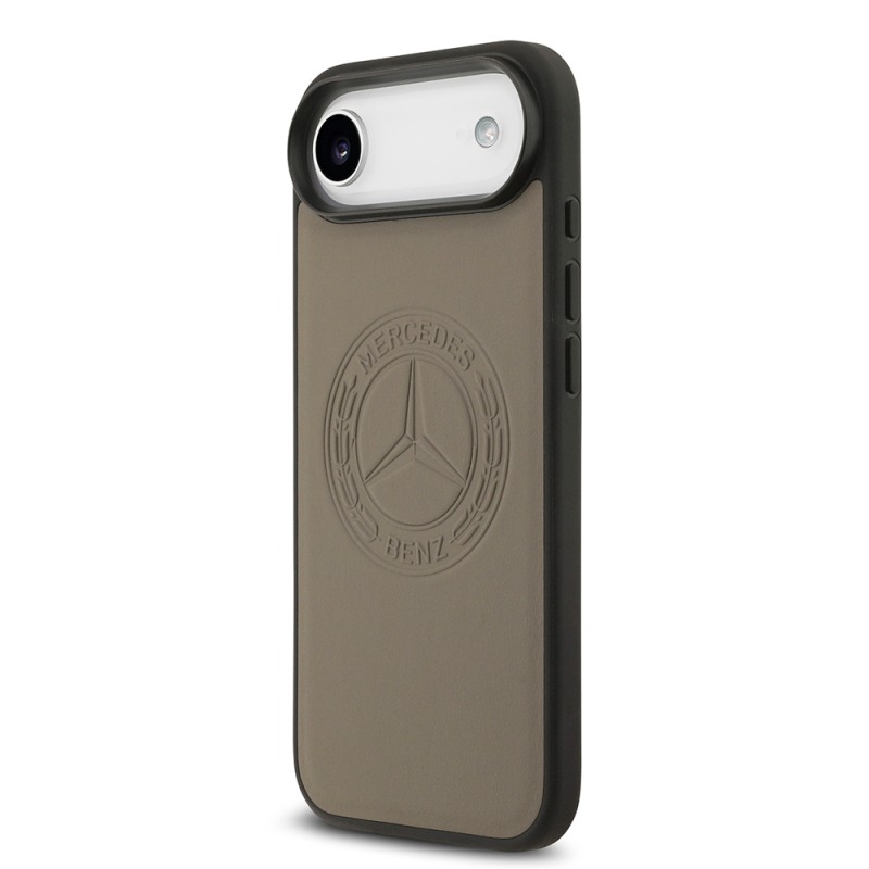 Apple iPhone 17 Air Kılıf Mercedes Benz Orjinal Lisanslı M-safe Şarj Özellikli Hakiki Deri Nostaljik Yıldız Dizayn Kapak - 11