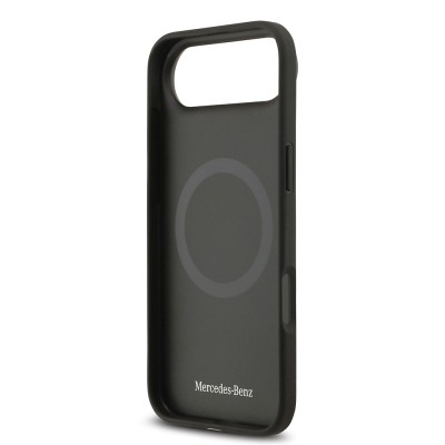 Apple iPhone 17 Air Kılıf Mercedes Benz Orjinal Lisanslı M-safe Şarj Özellikli Hakiki Deri Nostaljik Yıldız Dizayn Kapak - 16