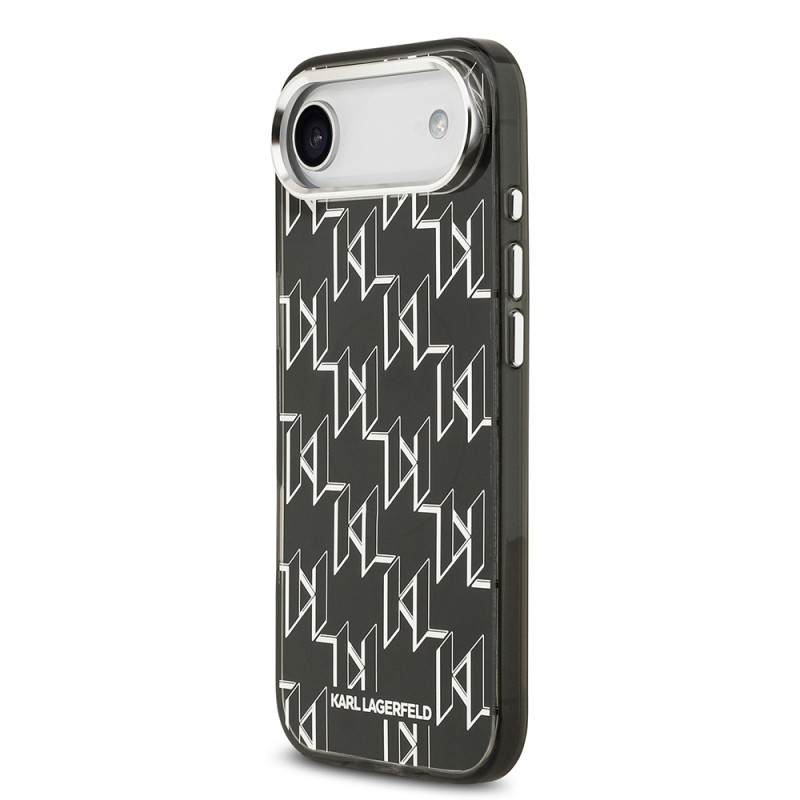 Apple iPhone 17 Air Kılıf Orjinal Lisanslı M-safe Şarj Özellikli Karl Lagerfeld IML Baskılı Monogram Dizayn Kapak - 3