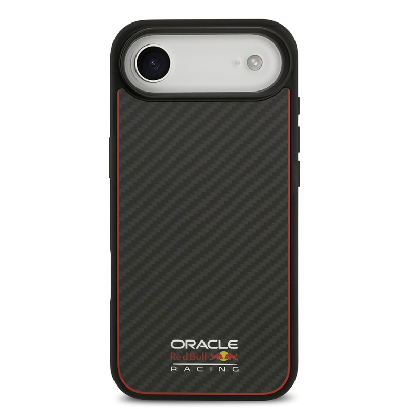 Apple iPhone 17 Air Kılıf Redbull Orjinal Lisanslı M-safe Şarj Özellikli Karbon Fiber Parlayan Logolu Kapak - 5