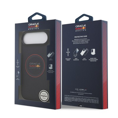 Apple iPhone 17 Air Kılıf Redbull Orjinal Lisanslı M-safe Şarj Özellikli Kırmızı Halka ve Logo Kabartmalı PU Deri Kapak - 9