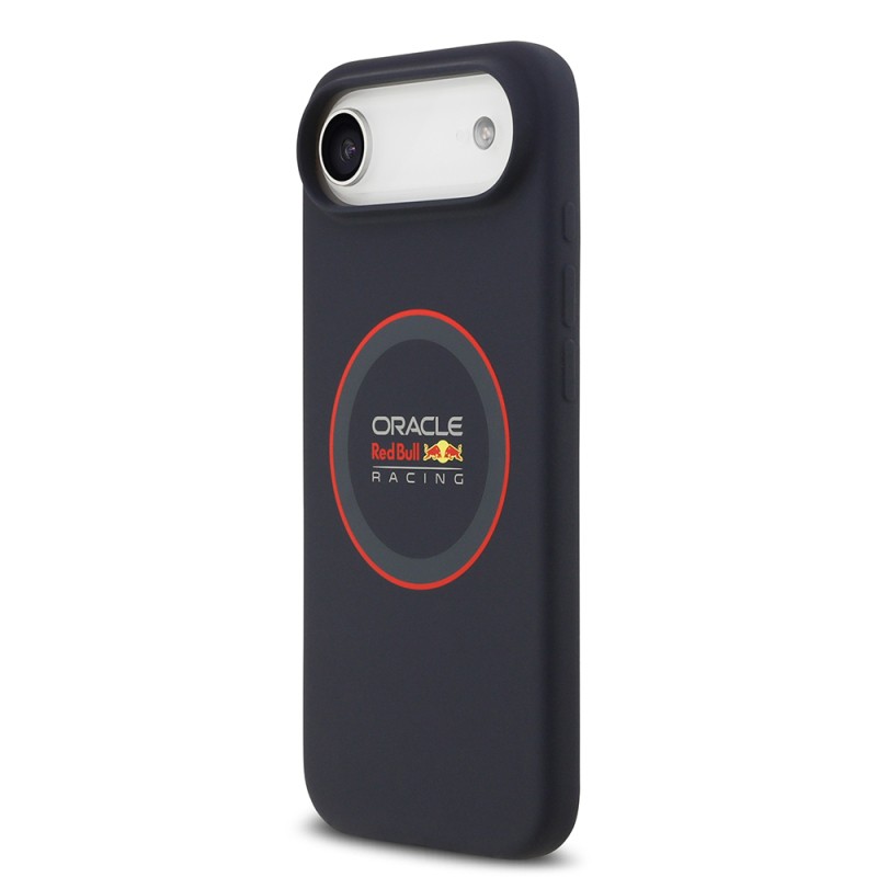 Apple iPhone 17 Air Kılıf Redbull Orjinal Lisanslı M-safe Şarj Özellikli Kırmızı Halka ve Logo Silikon Kapak - 3