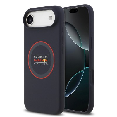 Apple iPhone 17 Air Kılıf Redbull Orjinal Lisanslı M-safe Şarj Özellikli Kırmızı Halka ve Logo Silikon Kapak - 2