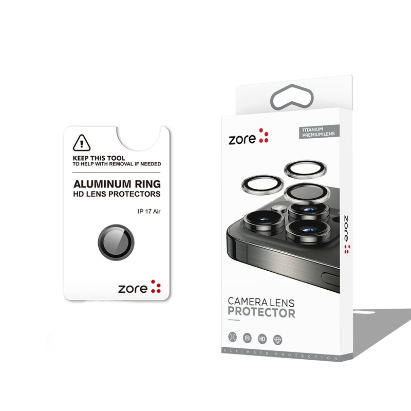 Apple iPhone 17 Air Zore CL-12 Premium Sapphire Anti-Fingerprint Anti-Reflective Camera Lens Protector - 1