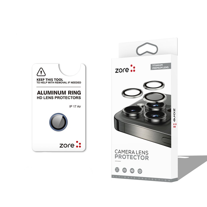 Apple iPhone 17 Air Zore CL-12 Premium Sapphire Anti-Fingerprint Anti-Reflective Camera Lens Protector - 4