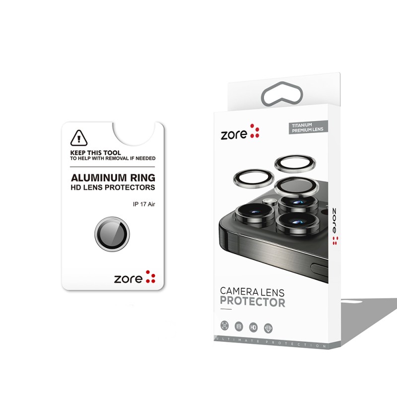 Apple iPhone 17 Air Zore CL-12 Premium Sapphire Anti-Fingerprint Anti-Reflective Camera Lens Protector - 5