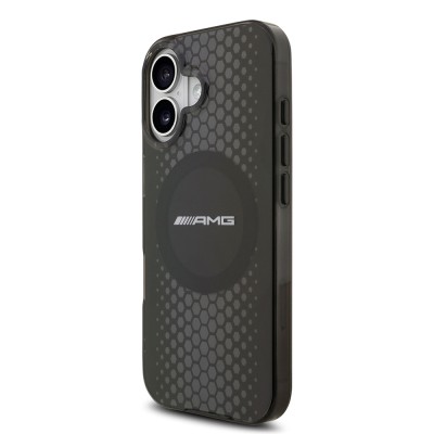 Apple iPhone 17 Case AMG Original Licensed Double Layer Large Logo Honeycomb Pattern Cover - 4