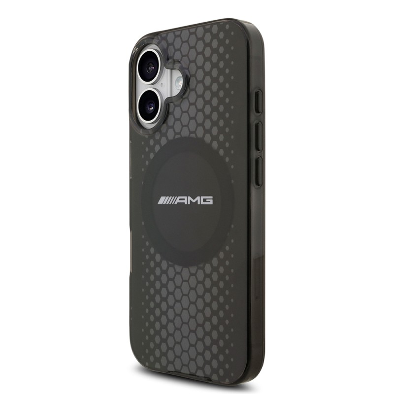 Apple iPhone 17 Case AMG Original Licensed Double Layer Large Logo Honeycomb Pattern Cover - 4
