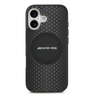 Apple iPhone 17 Case AMG Original Licensed Double Layer Large Logo Honeycomb Pattern Cover - 3