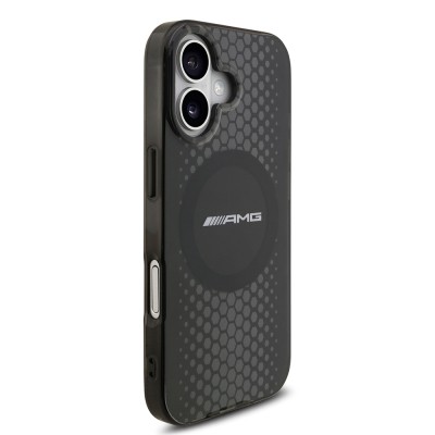 Apple iPhone 17 Case AMG Original Licensed Double Layer Large Logo Honeycomb Pattern Cover - 5