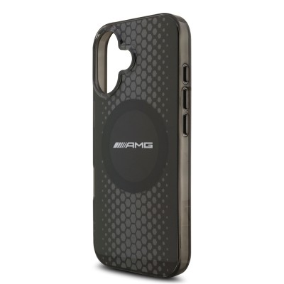 Apple iPhone 17 Case AMG Original Licensed Double Layer Large Logo Honeycomb Pattern Cover - 7
