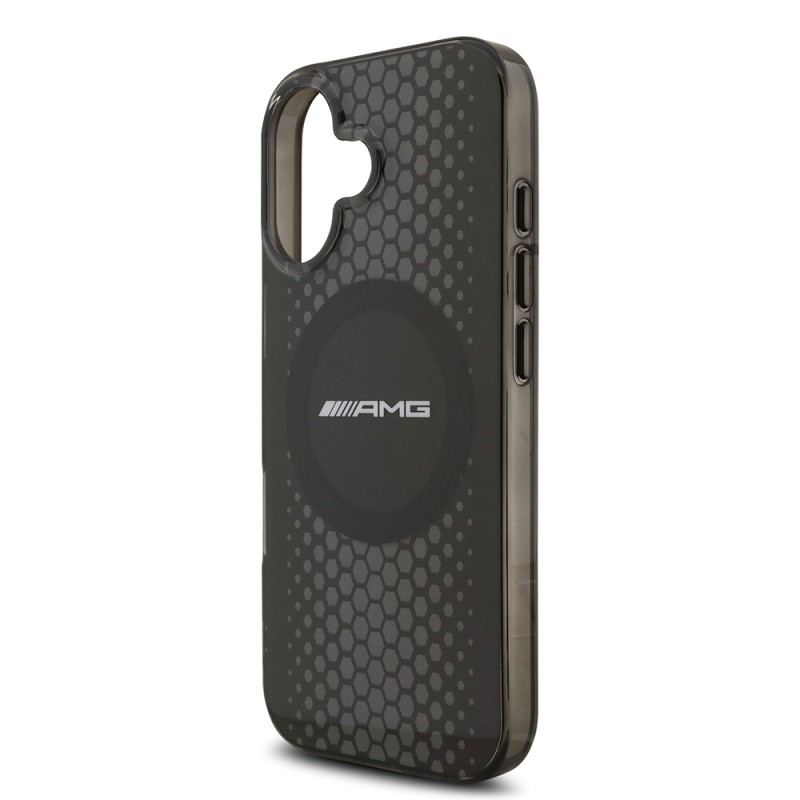 Apple iPhone 17 Case AMG Original Licensed Double Layer Large Logo Honeycomb Pattern Cover - 7