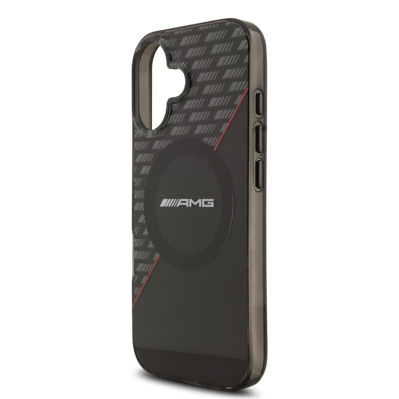 Apple iPhone 17 Case AMG Original Licensed M-Safe Charging Feature Double Layer Red Cross Striped Cover - 7