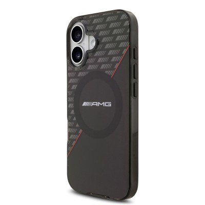 Apple iPhone 17 Case AMG Original Licensed M-Safe Charging Feature Double Layer Red Cross Striped Cover - 5