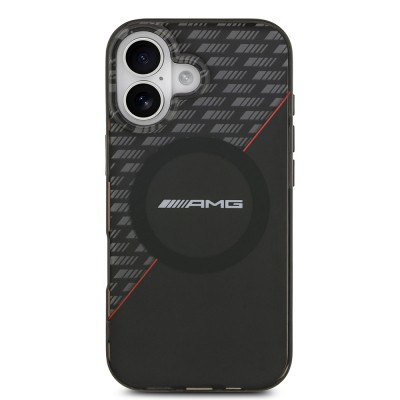 Apple iPhone 17 Case AMG Original Licensed M-Safe Charging Feature Double Layer Red Cross Striped Cover - 3