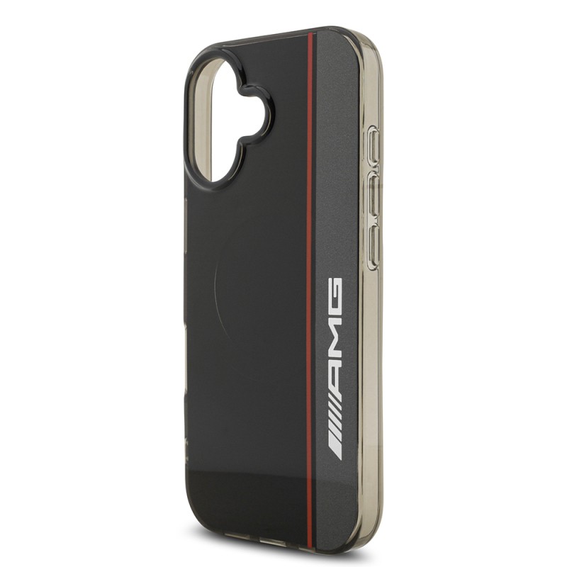 Apple iPhone 17 Case AMG Original Licensed M-Safe Charging Feature IML Print Logo Double Layer Bow Lines Cover - 7