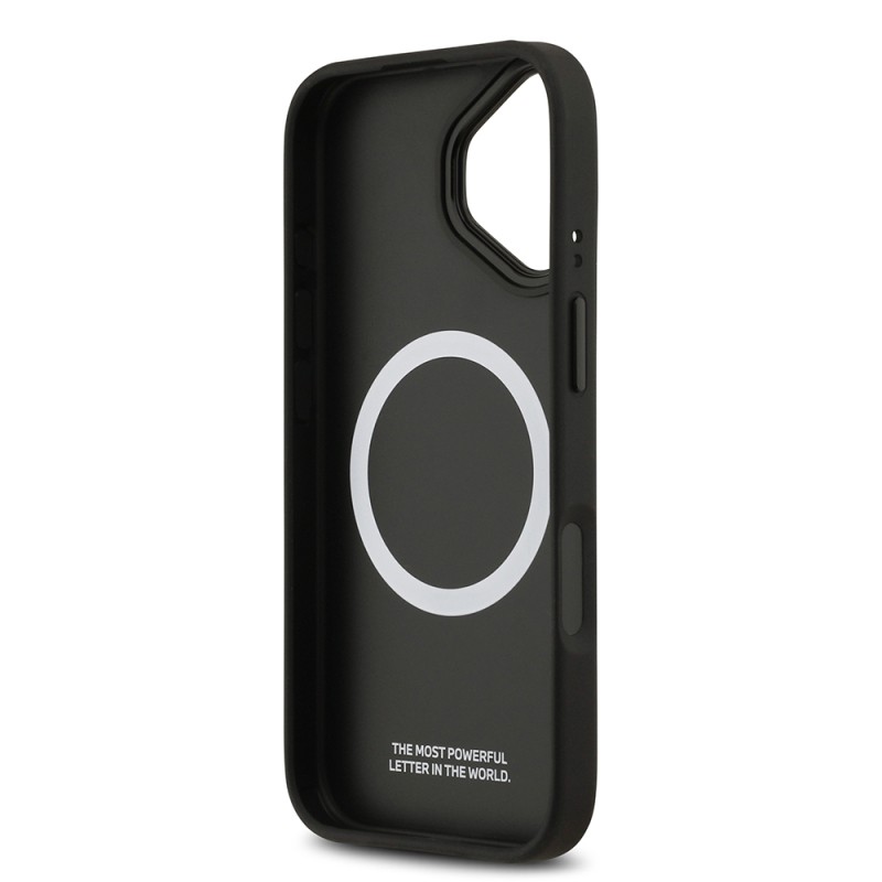 Apple iPhone 17 Case BMW Original Licensed M-Safe Charging Feature M Logo Three Stripe Perforated Leather Cover - 9