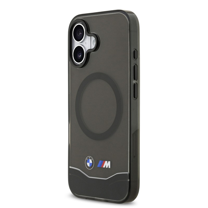 Apple iPhone 17 Case BMW Original Licensed M-Safe Charging Feature Metal Button Design Transparent M Design Cover - 2