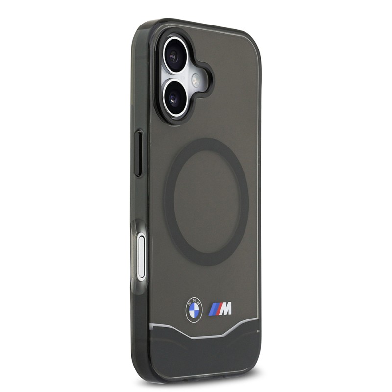 Apple iPhone 17 Case BMW Original Licensed M-Safe Charging Feature Metal Button Design Transparent M Design Cover - 4
