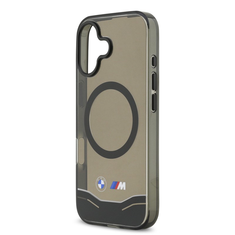 Apple iPhone 17 Case BMW Original Licensed M-Safe Charging Feature Metal Button Design Transparent M Design Cover - 6