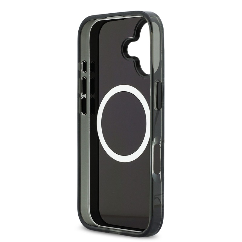 Apple iPhone 17 Case BMW Original Licensed M-Safe Charging Feature Metal Camera Button Horizontal Stripe M Design Cover - 9