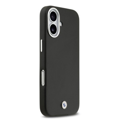 Apple iPhone 17 Case BMW Original Licensed M-Safe Charging Feature Metal Logo Full Cover Leather Cover - 6