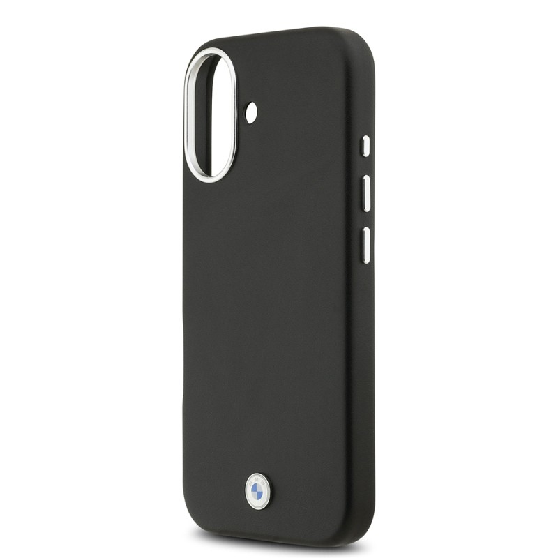 Apple iPhone 17 Case BMW Original Licensed M-Safe Charging Feature Metal Logo Full Cover Leather Cover - 8