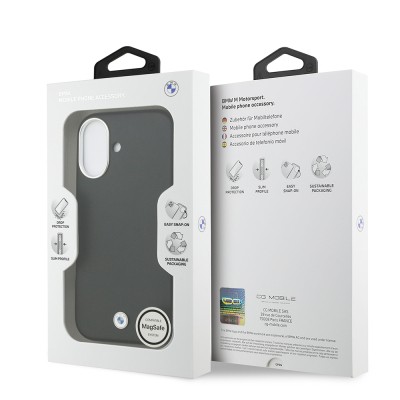 Apple iPhone 17 Case BMW Original Licensed M-Safe Charging Feature Metal Logo Full Cover Leather Cover - 10