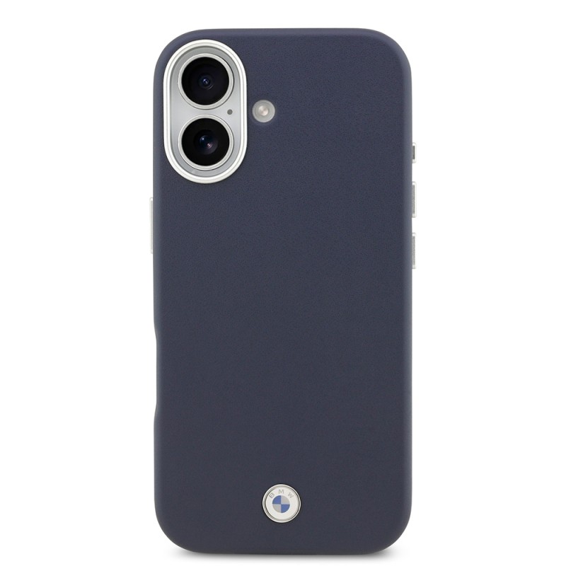Apple iPhone 17 Case BMW Original Licensed M-Safe Charging Feature Metal Logo Full Cover Leather Cover - 12