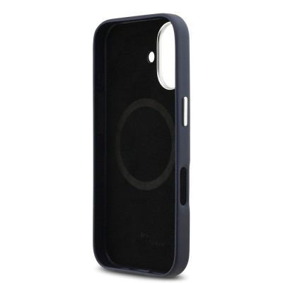 Apple iPhone 17 Case BMW Original Licensed M-Safe Charging Feature Metal Logo Full Cover Leather Cover - 16