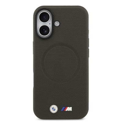 Apple iPhone 17 Case BMW Original Licensed M-Safe Charging Feature Metal Logo Perforated M Design Leather Cover - 8
