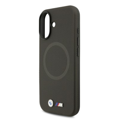 Apple iPhone 17 Case BMW Original Licensed M-Safe Charging Feature Metal Logo Perforated M Design Leather Cover - 11