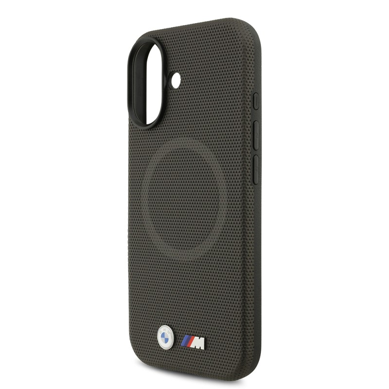 Apple iPhone 17 Case BMW Original Licensed M-Safe Charging Feature Metal Logo Perforated M Design Leather Cover - 11