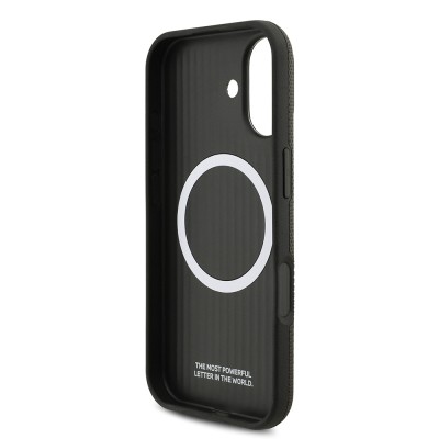 Apple iPhone 17 Case BMW Original Licensed M-Safe Charging Feature Metal Logo Perforated M Design Leather Cover - 12