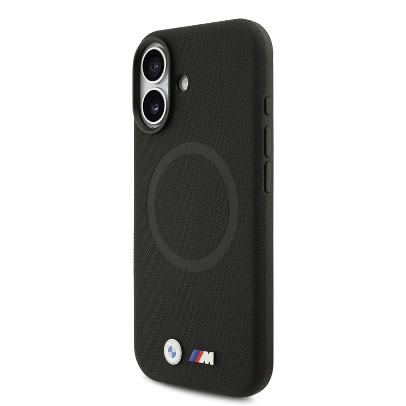 Apple iPhone 17 Case BMW Original Licensed M-Safe Charging Feature Metal Logo Perforated M Design Leather Cover - 14