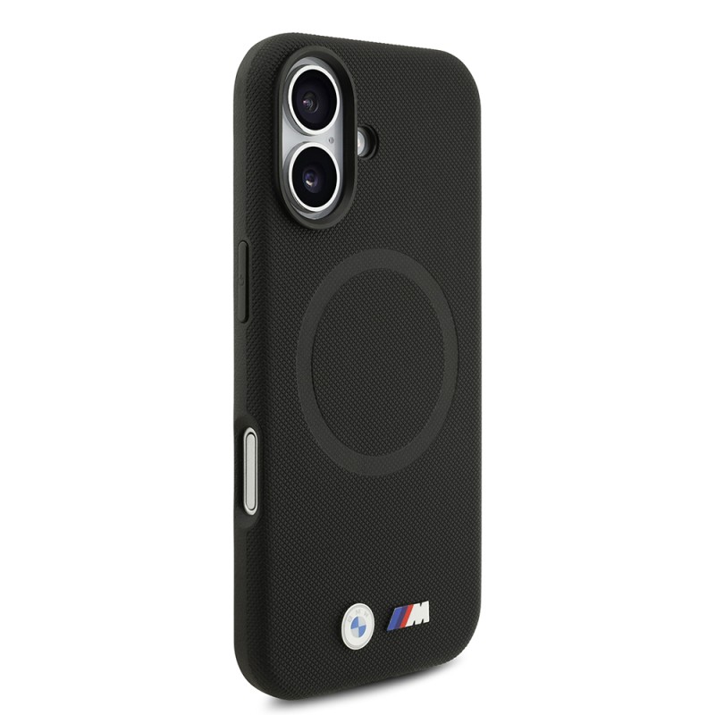 Apple iPhone 17 Case BMW Original Licensed M-Safe Charging Feature Metal Logo Perforated M Design Leather Cover - 16