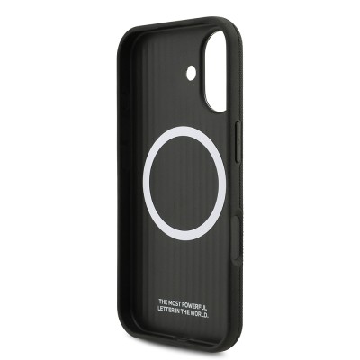 Apple iPhone 17 Case BMW Original Licensed M-Safe Charging Feature Metal Logo Perforated M Design Leather Cover - 19