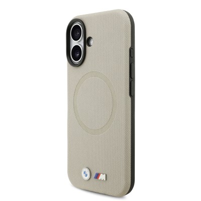 Apple iPhone 17 Case BMW Original Licensed M-Safe Charging Feature Metal Logo Perforated M Design Leather Cover - 21