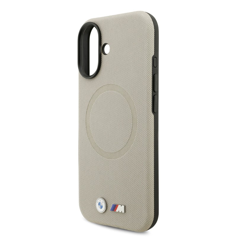 Apple iPhone 17 Case BMW Original Licensed M-Safe Charging Feature Metal Logo Perforated M Design Leather Cover - 25