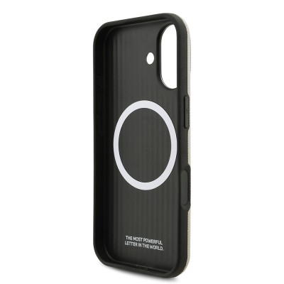 Apple iPhone 17 Case BMW Original Licensed M-Safe Charging Feature Metal Logo Perforated M Design Leather Cover - 26