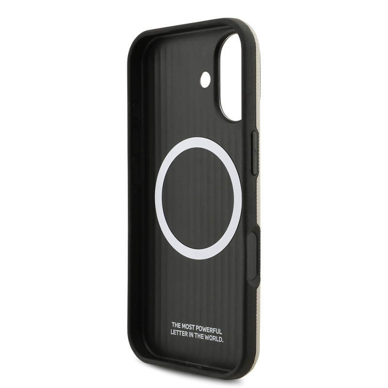 Apple iPhone 17 Case BMW Original Licensed M-Safe Charging Feature Metal Logo Perforated M Design Leather Cover - 26