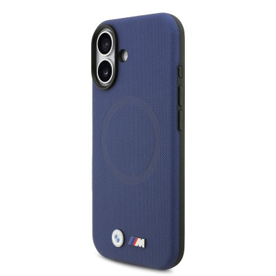Apple iPhone 17 Case BMW Original Licensed M-Safe Charging Feature Metal Logo Perforated M Design Leather Cover - 28