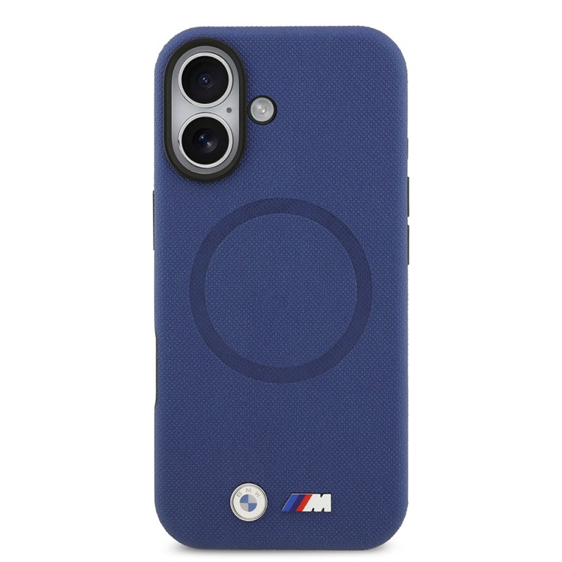 Apple iPhone 17 Case BMW Original Licensed M-Safe Charging Feature Metal Logo Perforated M Design Leather Cover - 29