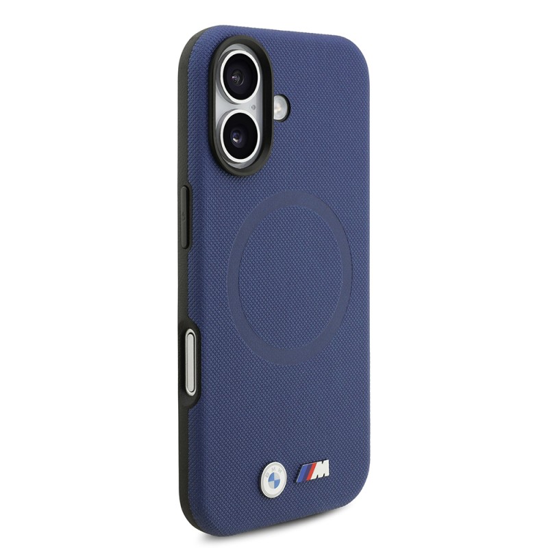 Apple iPhone 17 Case BMW Original Licensed M-Safe Charging Feature Metal Logo Perforated M Design Leather Cover - 30