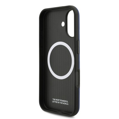 Apple iPhone 17 Case BMW Original Licensed M-Safe Charging Feature Metal Logo Perforated M Design Leather Cover - 33
