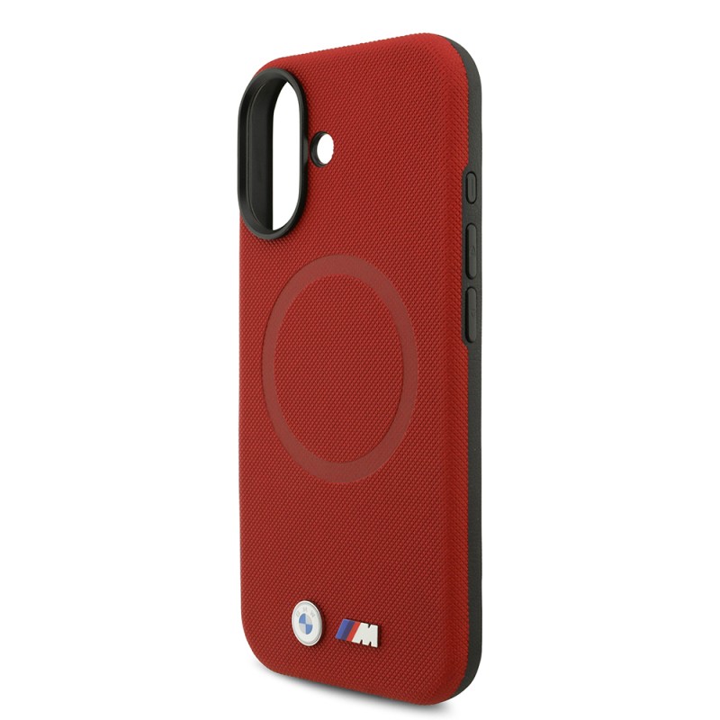 Apple iPhone 17 Case BMW Original Licensed M-Safe Charging Feature Metal Logo Perforated M Design Leather Cover - 39