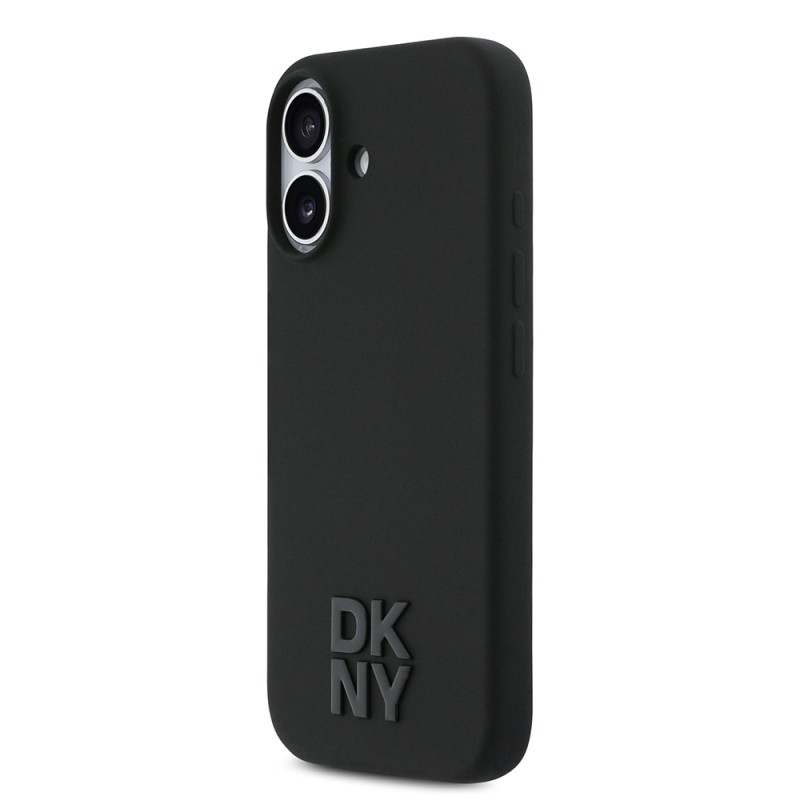 Apple iPhone 17 Case DKNY Original Licensed M-Safe Charging Feature Metal Logo Silicone Cover - 3